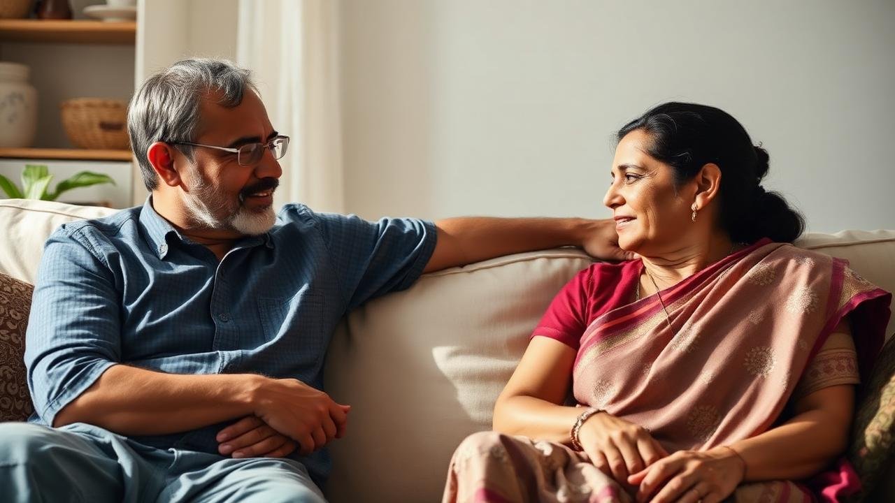 Family member gently encouraging a loved one to seek addiction treatment